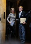 Amsterdam 14 januari 2015
Centaal station van Amsterdam gezien vanuit het eye theater.Koning Willem Alexander en koningin Maxima arriveren bij het paleis op de dam voor de nieuwjaarsreceptie.