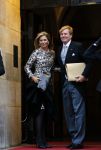 Amsterdam 14 januari 2015
Centaal station van Amsterdam gezien vanuit het eye theater.Koning Willem Alexander en koningin Maxima arriveren bij het paleis op de dam voor de nieuwjaarsreceptie.
