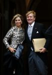 Amsterdam 14 januari 2015
Centaal station van Amsterdam gezien vanuit het eye theater.Koning Willem Alexander en koningin Maxima arriveren bij het paleis op de dam voor de nieuwjaarsreceptie.