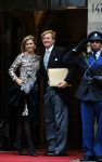 Amsterdam 14 januari 2015
Centaal station van Amsterdam gezien vanuit het eye theater.Koning Willem Alexander en koningin Maxima arriveren bij het paleis op de dam voor de nieuwjaarsreceptie.