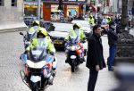 Amsterdam 13 januari 2015
Nieuwjaarsreceptie Koning Willem Alexander en Koningin Maxima in het paleis op de dam.
Prinses Beatrix in haar verlengde Volvo