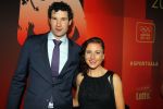 Amsterdam 15 december 2015
Sportgala/ sportverkiezing sportman en sportvrouw van het jaar in de Rai
Annemiek v Vleuten met vriend Bart