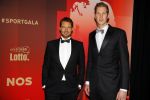 Amsterdam 15 december 2015
Sportgala/ sportverkiezing sportman en sportvrouw van het jaar in de Rai. Reinder Nummerdor met collega Christiaan Varenhorst