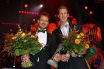 Amsterdam 15 december 2015
Sportgala/ sportverkiezing sportman en sportvrouw van het jaar in de Rai. Reinder Nummerdor met collega Christiaan Varenhorst