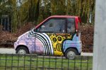 Amsterdam 10 december 2015 
Geza Weisz in een scootmobiel