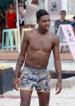 Curacao, 27 December 2015
Jean Paul Boetius (FC Basel) samen met Kenny Tete (Ajax), Terence Kongolo (Feyenoord), Rodney Kongolo (Manchester City) en Jody Lukoki (SC Cambuur) op het strand aan het voetballen