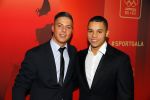 Amsterdam 15 december 2015
Sportgala/ sportverkiezing sportman en sportvrouw van het jaar in de Rai. Jeffrey Wammes met vriend