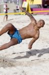 Curacao, 27 December 2015
Jean Paul Boetius (FC Basel) samen met Kenny Tete (Ajax), Terence Kongolo (Feyenoord), Rodney Kongolo (Manchester City) en Jody Lukoki (SC Cambuur) op het strand aan het voetballen