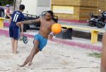 Curacao, 27 December 2015
Jean Paul Boetius (FC Basel) samen met Kenny Tete (Ajax), Terence Kongolo (Feyenoord), Rodney Kongolo (Manchester City) en Jody Lukoki (SC Cambuur) op het strand aan het voetballen
