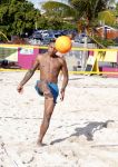 Curacao, 27 December 2015
Jean Paul Boetius (FC Basel) samen met Kenny Tete (Ajax), Terence Kongolo (Feyenoord), Rodney Kongolo (Manchester City) en Jody Lukoki (SC Cambuur) op het strand aan het voetballen