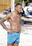 Curacao, 27 December 2015
Jean Paul Boetius (FC Basel) samen met Kenny Tete (Ajax), Terence Kongolo (Feyenoord), Rodney Kongolo (Manchester City) en Jody Lukoki (SC Cambuur) op het strand aan het voetballen