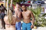 Curacao, 27 December 2015
Jean Paul Boetius (FC Basel) samen met Kenny Tete (Ajax), Terence Kongolo (Feyenoord), Rodney Kongolo (Manchester City) en Jody Lukoki (SC Cambuur) op het strand aan het voetballen