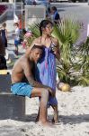 Curacao, 27 December 2015
Jean Paul Boetius (FC Basel) samen met Kenny Tete (Ajax), Terence Kongolo (Feyenoord), Rodney Kongolo (Manchester City) en Jody Lukoki (SC Cambuur) op het strand aan het voetballen