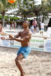 Curacao, 27 December 2015
Jean Paul Boetius (FC Basel) samen met Kenny Tete (Ajax), Terence Kongolo (Feyenoord), Rodney Kongolo (Manchester City) en Jody Lukoki (SC Cambuur) op het strand aan het voetballen