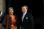 Amsterdam 13 januari 2016 
Prinses Beatrix en Koning Willem Alexander Koningin Maxima bij nieuwjaarsreceptie op het paleis op de dam.