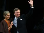 Amsterdam 13 januari 2016 
Prinses Beatrix en Koning Willem Alexander Koningin Maxima bij nieuwjaarsreceptie op het paleis op de dam.