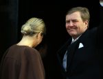 Amsterdam 13 januari 2016 
Prinses Beatrix en Koning Willem Alexander Koningin Maxima bij nieuwjaarsreceptie op het paleis op de dam.