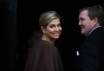 Amsterdam 13 januari 2016 
Prinses Beatrix en Koning Willem Alexander Koningin Maxima bij nieuwjaarsreceptie op het paleis op de dam.