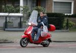 Amsterdam 5 januari 2016 
Martijn Krabbe op zijn vespa scooter