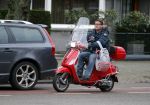 Amsterdam 5 januari 2016 
Martijn Krabbe op zijn vespa scooter