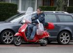 Amsterdam 5 januari 2016 
Martijn Krabbe op zijn vespa scooter