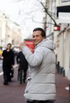 Amsterdam 13 januari 2016 
Zanger Quincy op de pc hooftstraat