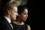 Amsterdam 15 december 2015
Sportgala/ sportverkiezing sportman en sportvrouw van het jaar in de Rai. 
Nederlands sportpresentatrice bij NOS Studio Sport. Ranomi Kromowidjojo met vriend Ferry Weertman