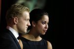 Amsterdam 15 december 2015
Sportgala/ sportverkiezing sportman en sportvrouw van het jaar in de Rai. 
Nederlands sportpresentatrice bij NOS Studio Sport. Ranomi Kromowidjojo met vriend Ferry Weertman