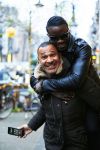 Amsterdam 4 januari 2016
Regilio Tuur ontmoet Ruud Gullit en Dirk Zeelenberg op de cornelis schuytstraat.