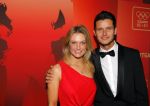 Amsterdam 15 december 2015
Sportgala/ sportverkiezing sportman en sportvrouw van het jaar in de Rai. Sophie Polkamp met partner
