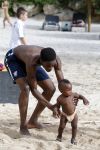 Curacao, 27 December 2015
Jean Paul Boetius (FC Basel) samen met Kenny Tete (Ajax), Terence Kongolo (Feyenoord), Rodney Kongolo (Manchester City) en Jody Lukoki (SC Cambuur) op het strand aan het voetballen