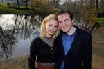 Amsterdam 15 december 2015 
Musical lunch tbv musical awards bij vondelpark CS. Roos van Erkel en partner Xander van Vledder