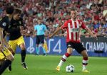 Eindhoven, 13 September 2016
PSV-Atletico Madrid, eindstand 0-1 
Eerste wedstrijd voorronde CL Seizoen 2016-2017
Bart Ramselaar en Antoine Griezmann