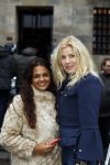 Amsterdam 15 december 2016  
Uitreiking prins Claus prijzen met aanwezig Koning Willem Alexander Koningin Maxima Prinses Beatrix Prinses Laurentien en Prinses Mabel. Vindt plaats in paleis op de dam. danielle Jansen met een vriendin