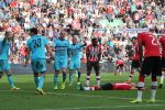 Eindhoven, 18 September 2016 PSV-Feyenoord, eindstand 0-1 Kompetitie Seizoen 2016-2017.
Hector Moreno is uitgeteld na de nederlaag