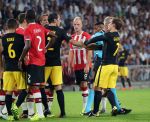 Eindhoven, 13 September 2016
PSV-Atletico Madrid, eindstand 0-1 
Eerste wedstrijd voorronde CL Seizoen 2016-2017
Jorrit Hendrix en Antoine Griezman Diego Godin
