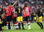 Eindhoven, 13 September 2016
PSV-Atletico Madrid, eindstand 0-1 
Eerste wedstrijd voorronde CL Seizoen 2016-2017
Jorrit Hendrix en Antoine Griezman Joshua Brenet Daniel Schwaab