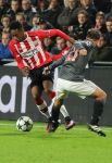 Eindhoven, 1 November 2016
4e wedstrijd voorronde Champions Leaugue seizoen 2016/2017
PSV-Bayern Munchen, eindstand 1-2
Joshua Brenet in duel met Philipp Lahm