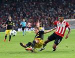 Eindhoven, 13 September 2016
PSV-Atletico Madrid, eindstand 0-1 
Eerste wedstrijd voorronde CL Seizoen 2016-2017
Luciano Narsingh in duel met  Jose Maria Gimenez