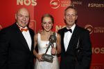 Amsterdam 21 december 2016
Sportman en sportvrouw van het jaar verkiezing tijdens het sportgala in de RAI. Lieke Sanne Vincent en moeder Gemma Wevers zijn aanwezig als Sanne sportvrouw van het jaar wordt. Met hans v Zetten