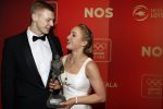 Amsterdam 21 december 2016
Sportman en sportvrouw van het jaar verkiezing tijdens het sportgala in de RAI. Lieke Sanne Vincent en moeder Gemma Wevers zijn aanwezig als Sanne sportvrouw van het jaar wordt Sanne met vriend Dennis