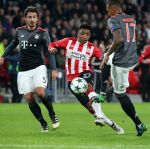 Eindhoven, 1 November 2016
4e wedstrijd voorronde Champions Leaugue seizoen 2016/2017
PSV-Bayern Munchen, eindstand 1-2
Steven Bergwijn David Alaba Mats Hummels