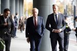 Amsterdam 14 oktober 2017
Afscheidsdienst van burgemeetser Eberhard v d Laan in het concertgebouw. Andre v Duin met partner Martin