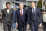 Amsterdam 14 oktober 2017
Afscheidsdienst van burgemeetser Eberhard v d Laan in het concertgebouw. Andre v Duin met partner Martin