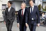 Amsterdam 14 oktober 2017
Afscheidsdienst van burgemeetser Eberhard v d Laan in het concertgebouw. Andre v Duin met partner Martin