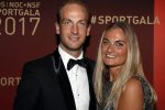 Amsterdam 19 december 2017 
Sportgala in de Rai. Sportman en sportvrouw van het jaar verkiezing.  Claire Corthaus en partner hockeyer Billy Bakker