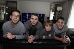 Fijnaart 27 december 2017 
Frans Mariska Christiaan Frans Jan en Lucas Bauer thuis.