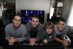 Fijnaart 27 december 2017 
Frans Mariska Christiaan Frans Jan en Lucas Bauer thuis.
