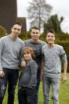 Fijnaart 27 december 2017 
Frans Mariska Christiaan Frans Jan en Lucas Bauer thuis.