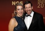 Amsterdam 19 december 2017 
Sportgala in de Rai. Sportman en sportvrouw van het jaar verkiezing. Gianni Romme met vriendin